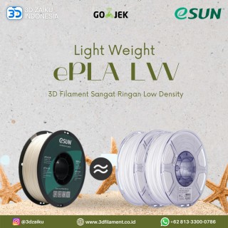 eSUN ePLA PLA LW Light Weight 3D Filament Sangat Ringan Low Density - Natural